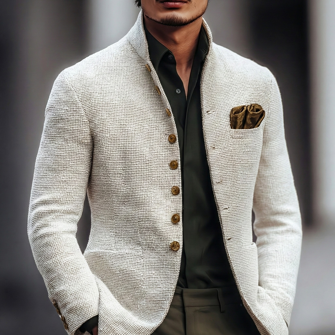 Men's Stand Collar Single Breasted Cardigan 0