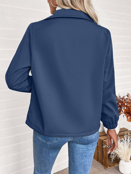Unisex Zip-Up Jacket with Sherpa Fleece Lining and Elasticated Cuffs 2