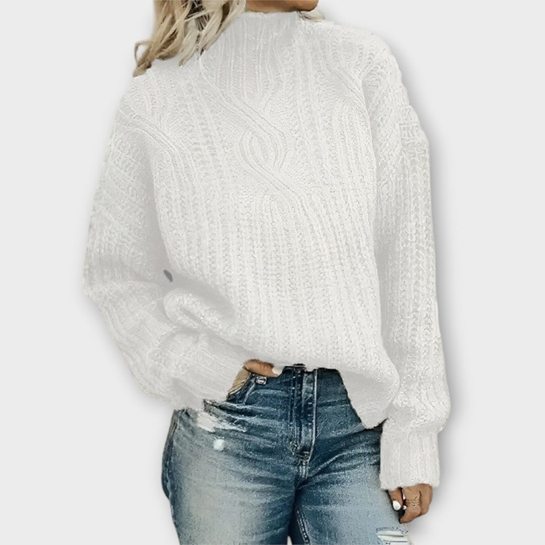 Women’s Crew Neck Long Sleeve Knitted Sweater 3