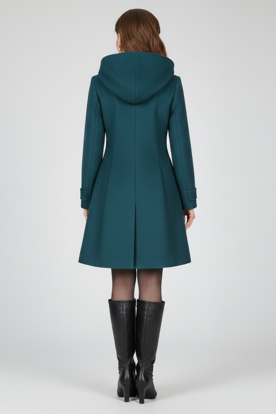 Women’s Hooded Coat with Double Button Front 5