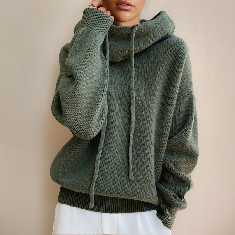 Women's Hooded Turtleneck Sweater 0