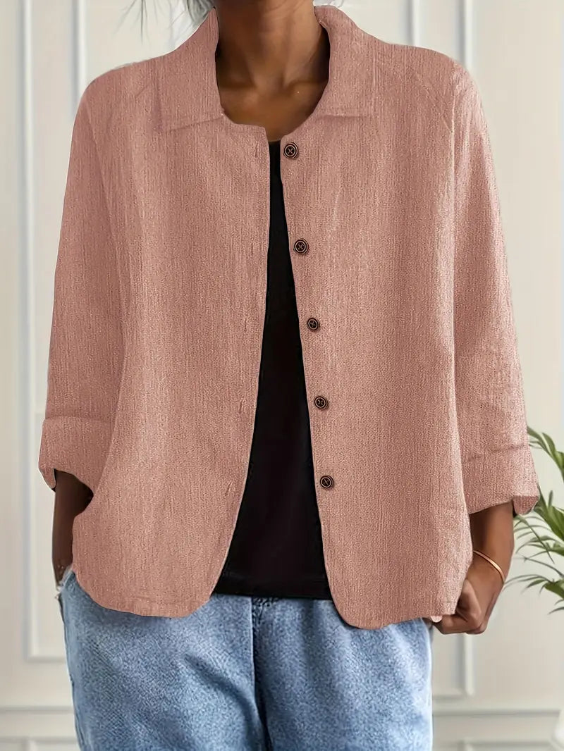 Women’s Long Sleeve Open Front Top 0