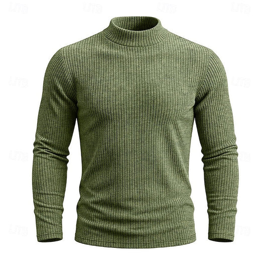 Women’s Ribbed Mock-Neck Long Sleeve Top 1