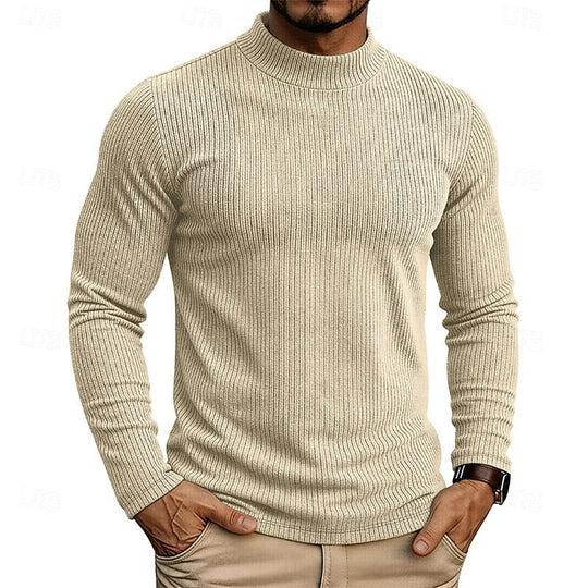 Women’s Ribbed Mock-Neck Long Sleeve Top 11