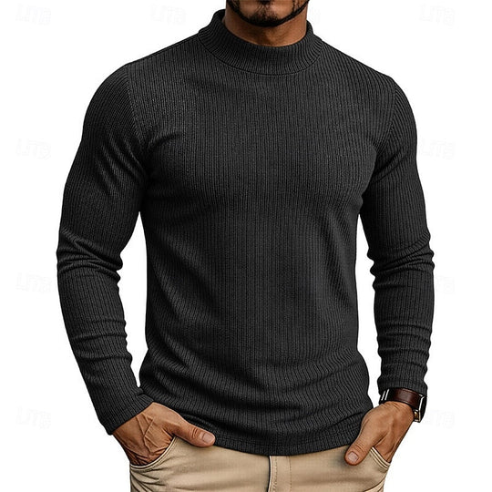 Women’s Ribbed Mock-Neck Long Sleeve Top 12