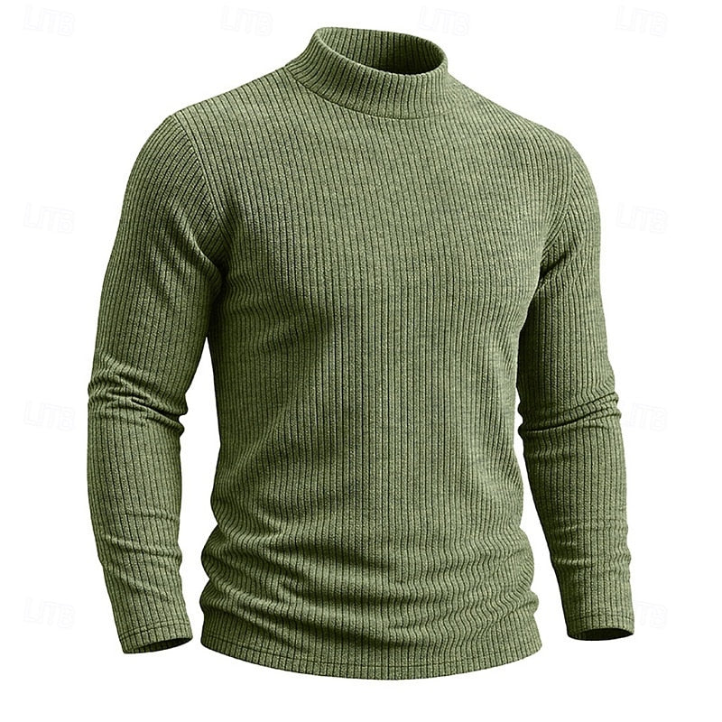 Women’s Ribbed Mock-Neck Long Sleeve Top 2