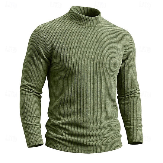 Women’s Ribbed Mock-Neck Long Sleeve Top 2