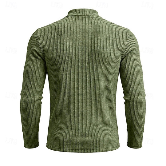Women’s Ribbed Mock-Neck Long Sleeve Top 3