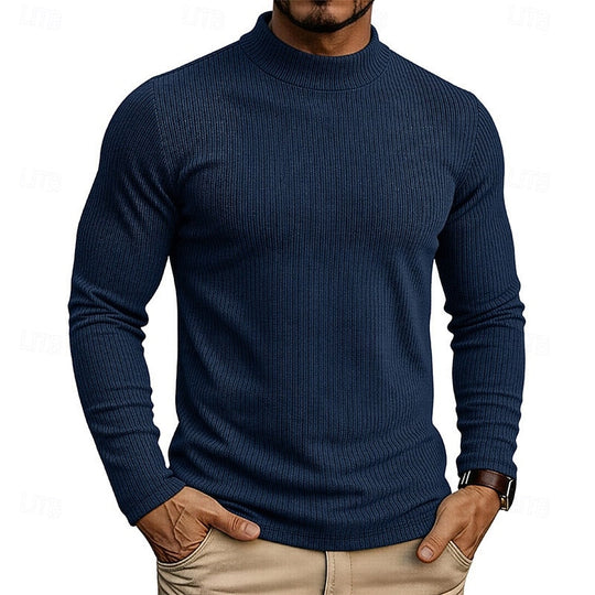 Women’s Ribbed Mock-Neck Long Sleeve Top 4