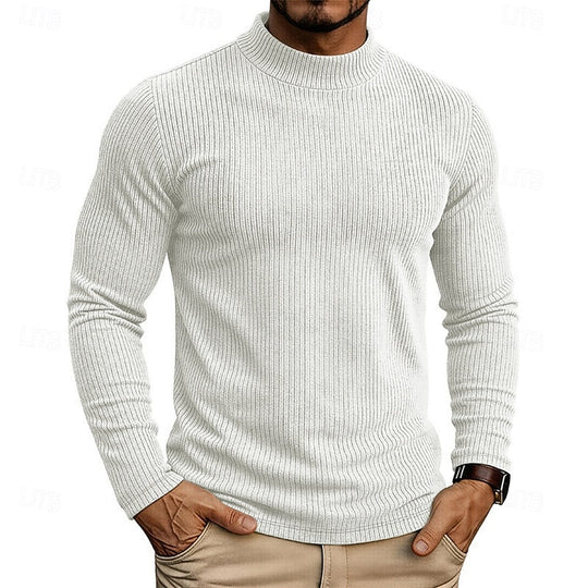 Women’s Ribbed Mock-Neck Long Sleeve Top 8