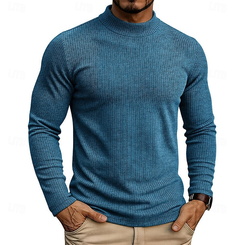 Women’s Ribbed Mock-Neck Long Sleeve Top 9