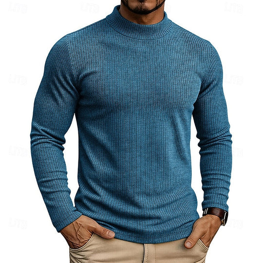 Women’s Ribbed Mock-Neck Long Sleeve Top 9