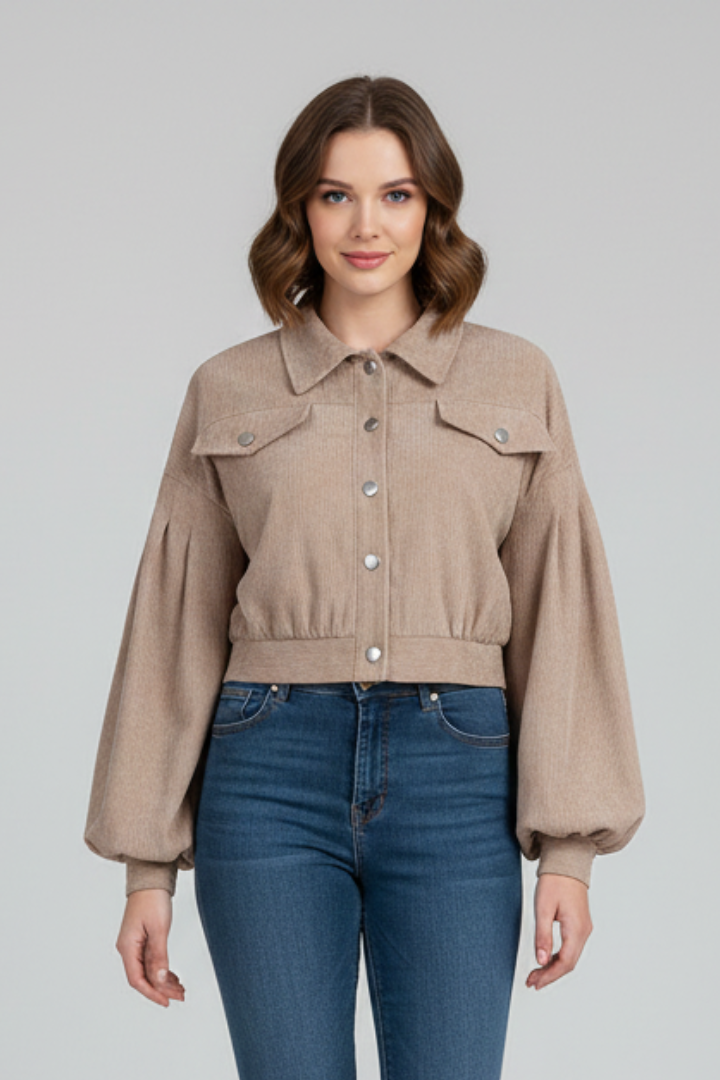 Women's Zip Closure Cropped Jacket 0
