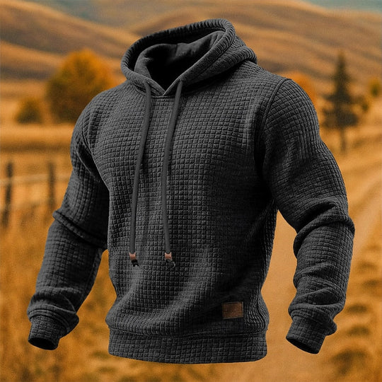 textured pullover hoodie for men 3
