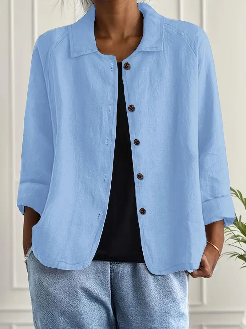 women's lightweight cotton linen shirt cardigan 0
